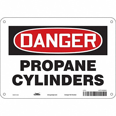 CONDOR 471R08 Safety Sign 7 in x 10 in Aluminum