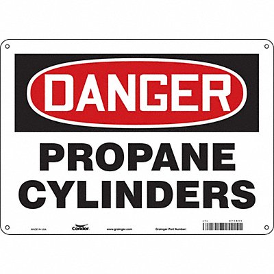 CONDOR 471R11 Safety Sign 10 inx14 in Polyethylene