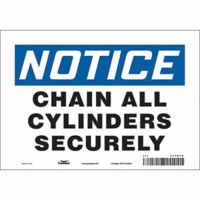 CONDOR 471R19 Safety Sign 7 in x 10 in Vinyl