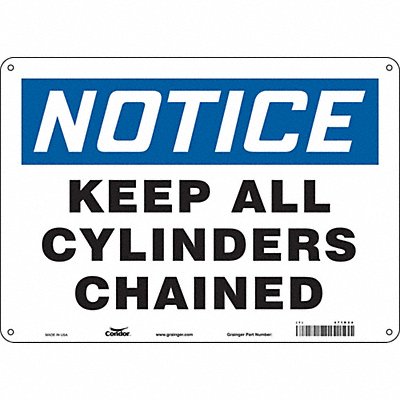 CONDOR 471R24 Safety Sign 10 inx14 in Polyethylene