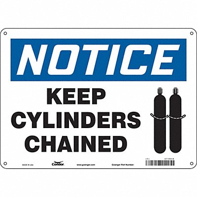 CONDOR 471R32 Safety Sign 10 inx14 in Polyethylene