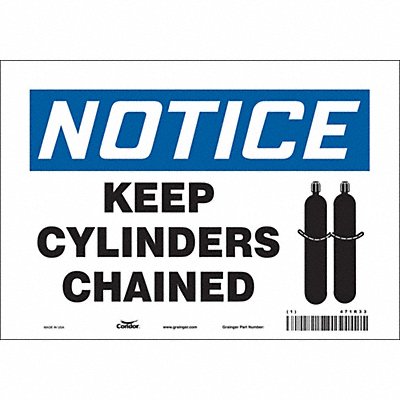 CONDOR 471R33 Safety Sign 7 in x 10 in Vinyl