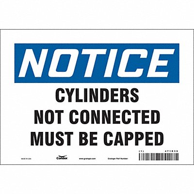 CONDOR 471R39 Safety Sign 7 in x 10 in Vinyl
