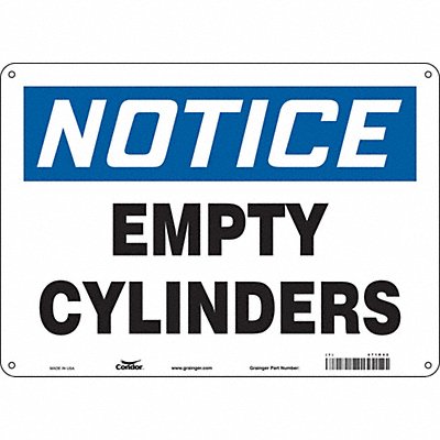 CONDOR 471R42 Safety Sign 10 inx14 in Aluminum
