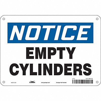 CONDOR 471R43 Safety Sign 7 inx10 in Polyethylene