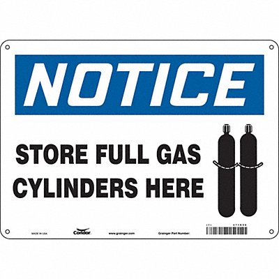 CONDOR 471R56 Safety Sign 10 in x 14 in Polyethylene