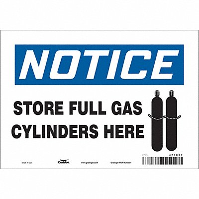 CONDOR 471R57 Safety Sign 7 inx10 in Vinyl