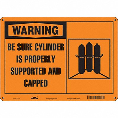 CONDOR 471R62 Safety Sign 10 in x 14 in Polyethylene