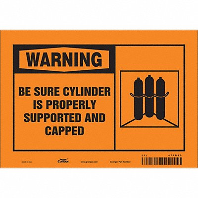 CONDOR 471R63 Safety Sign 7 in x 10 in Vinyl