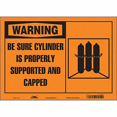 CONDOR 471R64 Safety Sign 10 in x 14 in Vinyl