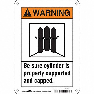 CONDOR 471R65 Safety Sign 10 in x 7 in Aluminum