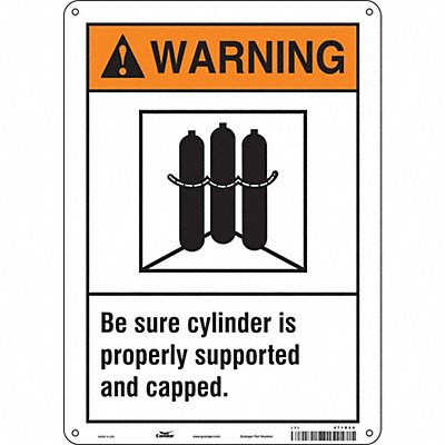 CONDOR 471R66 Safety Sign 14 in x 10 in Aluminum