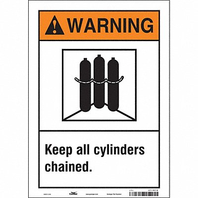 CONDOR 471R76 Safety Sign 14 in x 10 in Vinyl