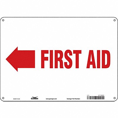 CONDOR 471R85 Safety Sign 10 in x 14 in Aluminum