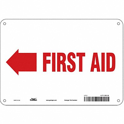 CONDOR 471R86 Safety Sign 7 in x 10 in Polyethylene