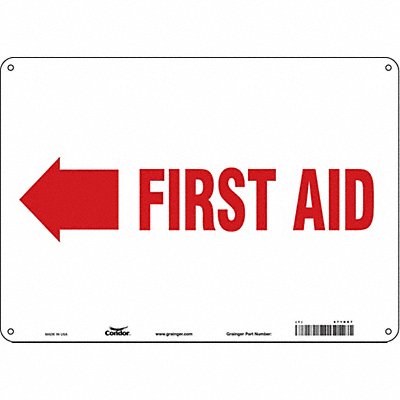 CONDOR 471R87 Safety Sign 10 in x 14 in Polyethylene