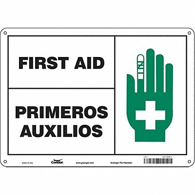 CONDOR 471R91 Safety Sign 10 in x 14 in Aluminum