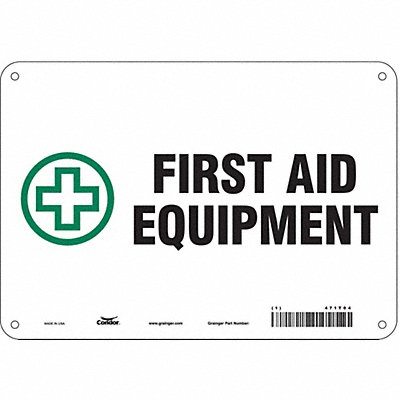 CONDOR 471T04 Safety Sign 7 in x 10 in Polyethylene