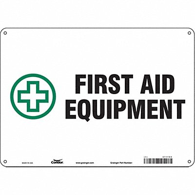 CONDOR 471T05 Safety Sign 10 in x 14 in Polyethylene