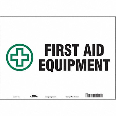 CONDOR 471T07 Safety Sign 10 in x 14 in Vinyl
