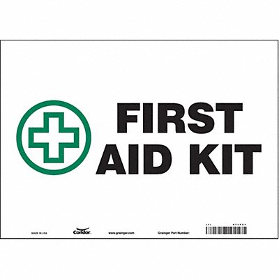 CONDOR 471T21 Safety Sign 10 in x 14 in Vinyl