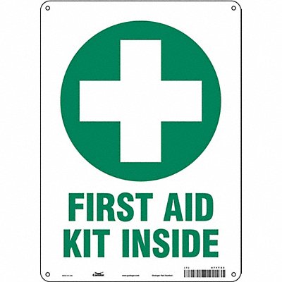 CONDOR 471T23 Safety Sign 14 in x 10 in Aluminum