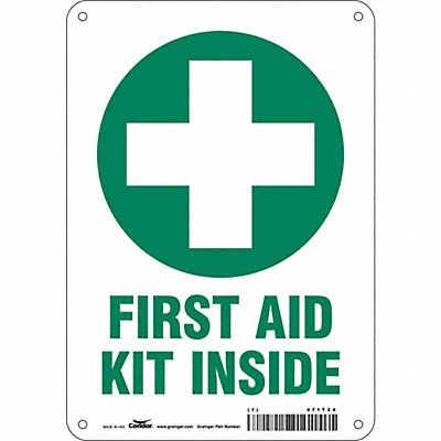 CONDOR 471T24 Safety Sign 10 in x 7 in Polyethylene