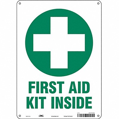 CONDOR 471T25 Safety Sign 14 in x 10 in Polyethylene