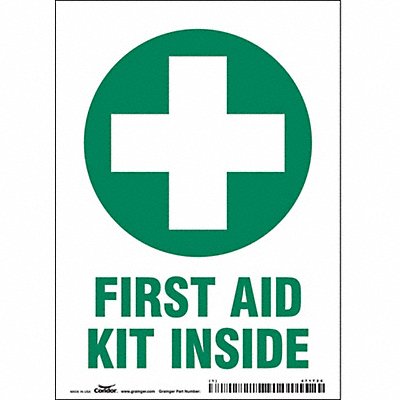CONDOR 471T26 Safety Sign 7 in x 5 in Vinyl