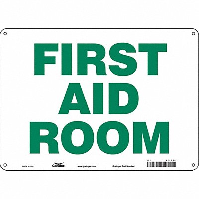 CONDOR 471T30 Safety Sign 10 in x 14 in Aluminum