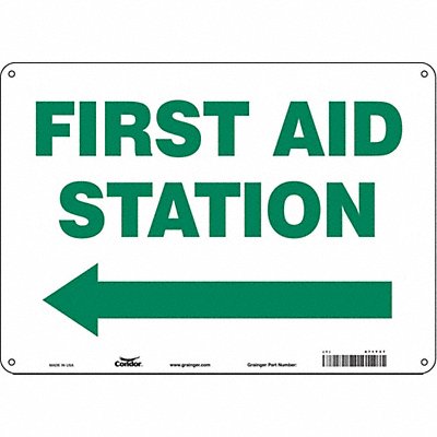 CONDOR 471T37 Safety Sign 10 in x 14 in Aluminum