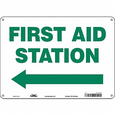 CONDOR 471T40 Safety Sign 10 in x 14 in Polyethylene