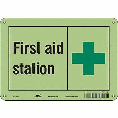 CONDOR 471T48 Safety Sign 7 in x 10 in Polyethylene