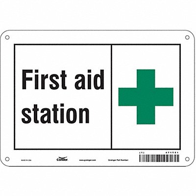 CONDOR 471T51 Safety Sign 7 in x 10 in Polyethylene