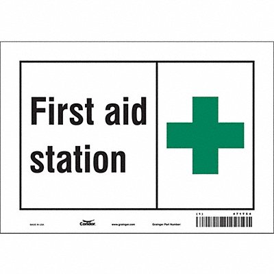 CONDOR 471T54 Safety Sign 7 in x 10 in Vinyl