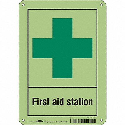 CONDOR 471T61 Safety Sign 10 in x 7 in Polyethylene