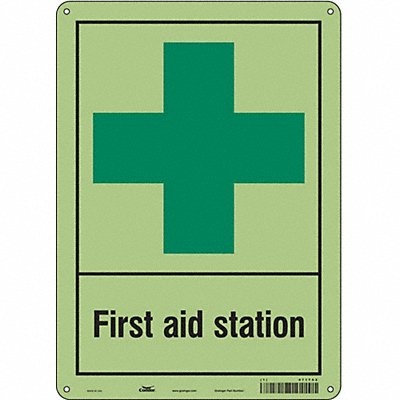 CONDOR 471T62 Safety Sign 14 in x 10 in Polyethylene