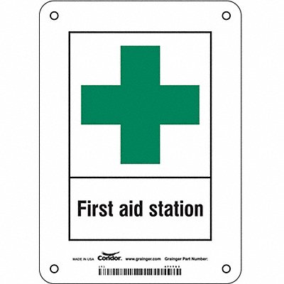 CONDOR 471T63 Safety Sign 7 in x 5 in Polyethylene
