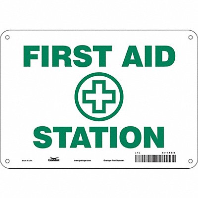 CONDOR 471T69 Safety Sign 7 in x 10 in Aluminum