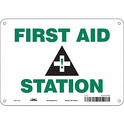 CONDOR 471T79 Safety Sign 7 in x 10 in Polyethylene