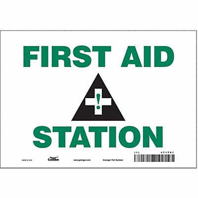 CONDOR 471T81 Safety Sign 7 in x 10 in Vinyl