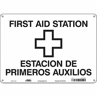CONDOR 471T87 Safety Sign 10 in x 14 in Aluminum