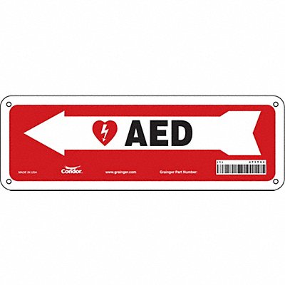 CONDOR 471T93 Safety Sign 4 in x 12 in Polyethylene