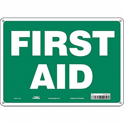 CONDOR 471U34 Safety Sign 10 in x 14 in Aluminum