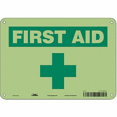 CONDOR 471U52 Safety Sign 7 in x 10 in Polyethylene