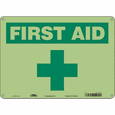 CONDOR 471U53 Safety Sign 10 in x 14 in Polyethylene