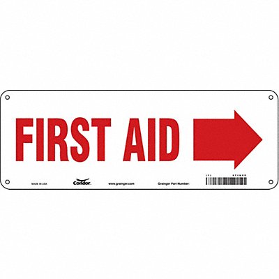 CONDOR 471U59 Safety Sign 5 in x 14 in Polyethylene