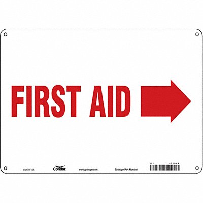 CONDOR 471U64 Safety Sign 10 in x 14 in Polyethylene