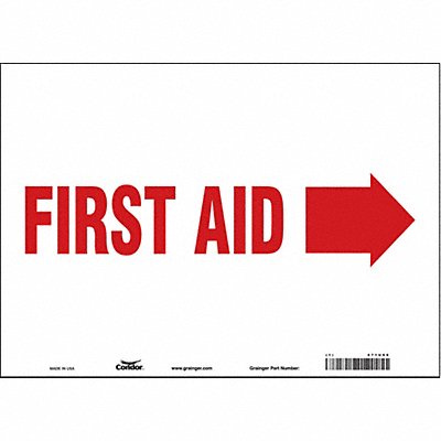 CONDOR 471U66 Safety Sign 10 in x 14 in Vinyl