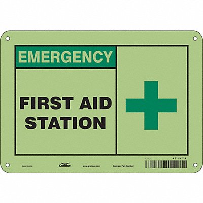 CONDOR 471U75 Safety Sign 7 in x 10 in Polyethylene